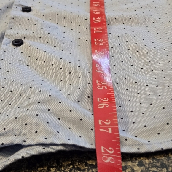 Denim & Flower Ricky Singh Light Blue Polka Dot Button Up Shirt Men's size M - Picture 15 of 16